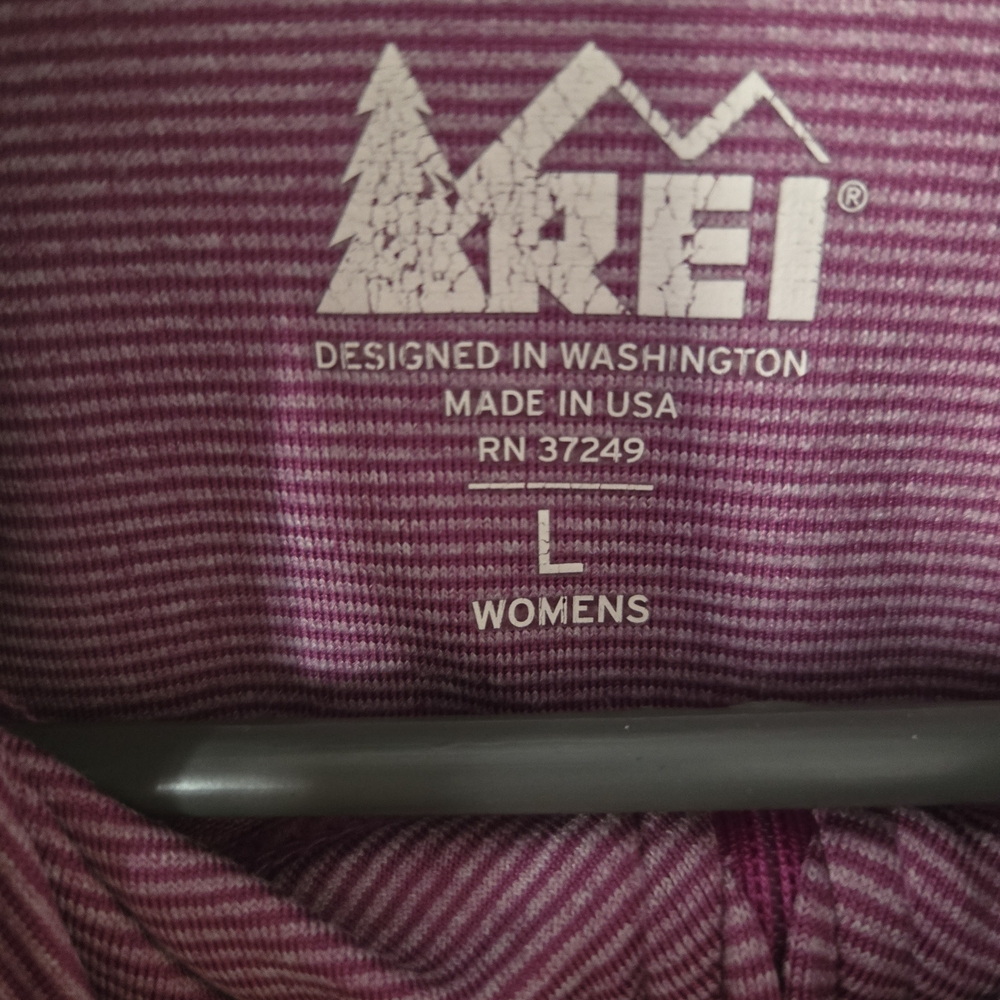 Womens REI Purple Quarter-Zip Pullover Size Large Lightweight - Picture 4 of 4